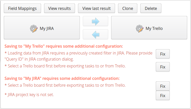 Atlassian JIRA - Trello integration warnings