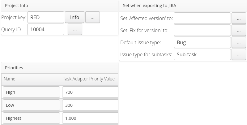 Atlassian JIRA settings