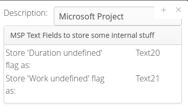 Microsoft Project configuration
